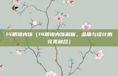 14明锐内饰(14明锐内饰解析,品质与设计的完美融合)