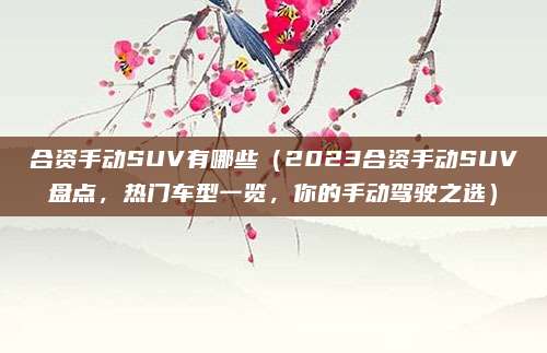 合资手动SUV有哪些(2023合资手动SUV盘点,热门车型一览,你的手动驾驶之选)
