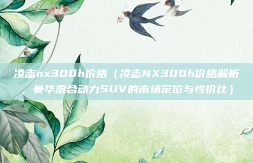 凌志nx300h价格（凌志NX300h价格解析，豪华混合动力SUV的市场定位与性价比）
