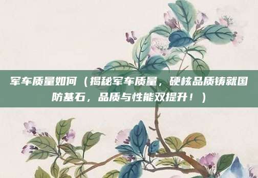 军车质量如何（揭秘军车质量，硬核品质铸就国防基石，品质与性能双提升！）