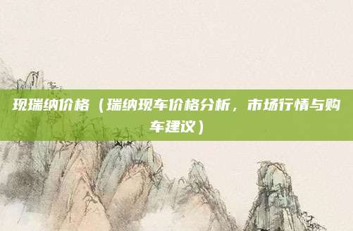 现瑞纳价格（瑞纳现车价格分析，市场行情与购车建议）