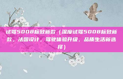 试驾5008标致新款（深度试驾5008标致新款，法国设计，驾驶体验升级，品质生活新选择）
