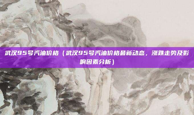 武汉95号汽油价格（武汉95号汽油价格最新动态，涨跌走势及影响因素分析）
