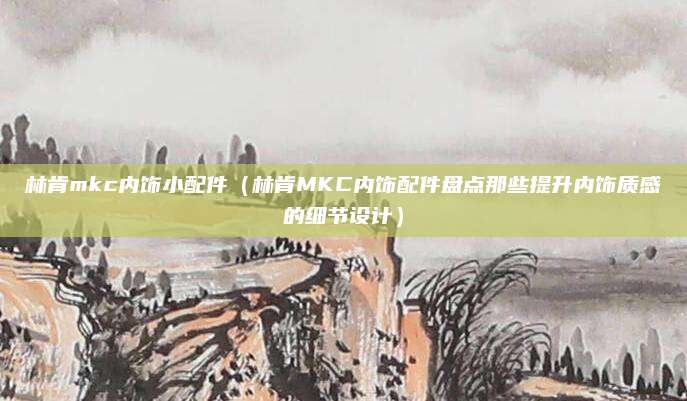 林肯mkc内饰小配件(林肯MKC内饰配件盘点那些提升内饰质感的细节设计)