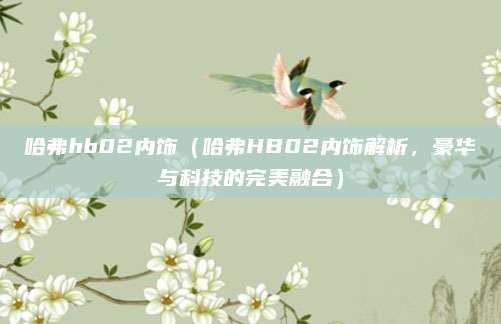 哈弗hb02内饰（哈弗HB02内饰解析，豪华与科技的完美融合）