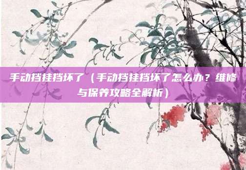 手动挡挂挡坏了（手动挡挂挡坏了怎么办？维修与保养攻略全解析）