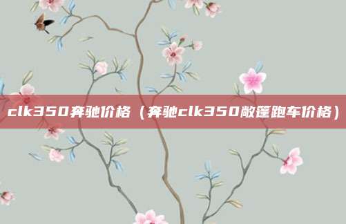 clk350奔驰价格（奔驰clk350敞篷跑车价格）
