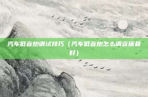 汽车低音炮调试技巧（汽车低音炮怎么调音质最好）
