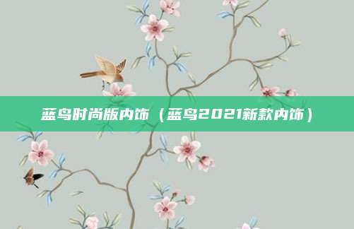 蓝鸟时尚版内饰(蓝鸟2021新款内饰)