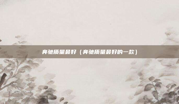 奔驰质量最好(奔驰质量最好的一款)