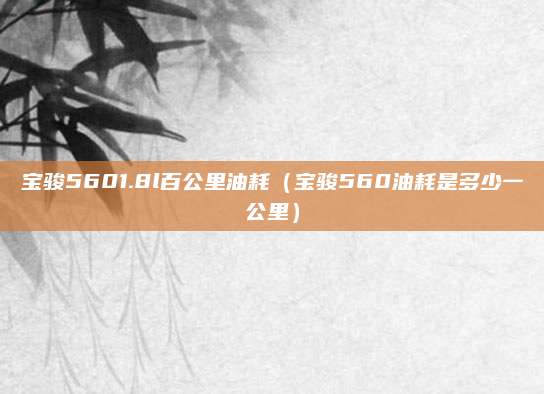 宝骏5601.8l百公里油耗(宝骏560油耗是多少一公里)