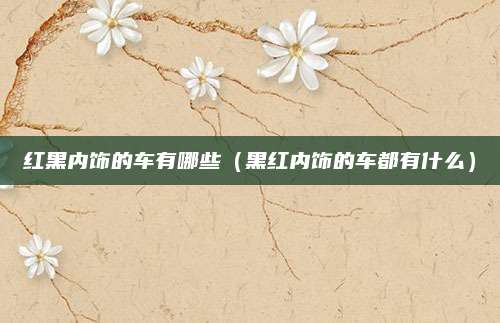 红黑内饰的车有哪些（黑红内饰的车都有什么）