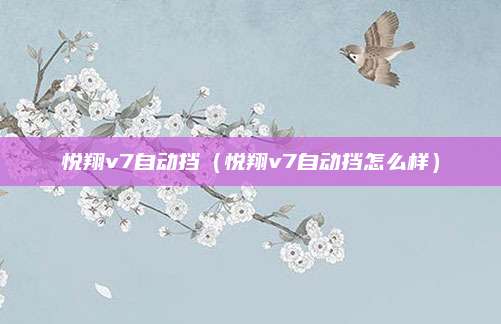 悦翔v7自动挡(悦翔v7自动挡怎么样)