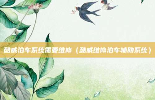 酷威泊车系统需要维修(酷威维修泊车辅助系统)