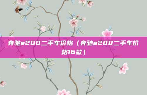 奔驰e200二手车价格(奔驰e200二手车价格16款)
