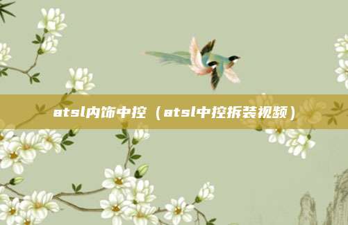 atsl内饰中控(atsl中控拆装视频)
