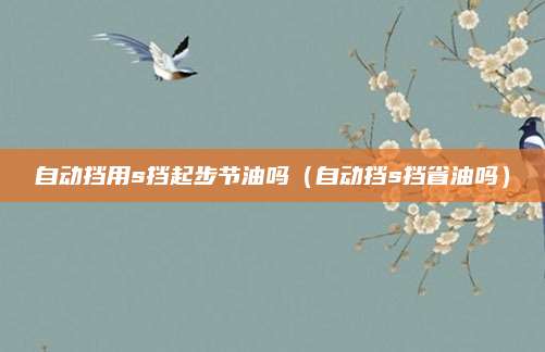 自动挡用s挡起步节油吗(自动挡s挡省油吗)