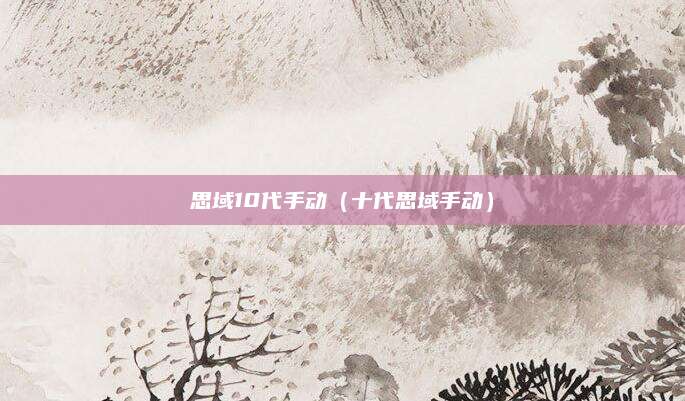 思域10代手动(十代思域手动)