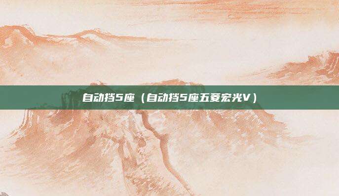 自动挡5座(自动挡5座五菱宏光V)