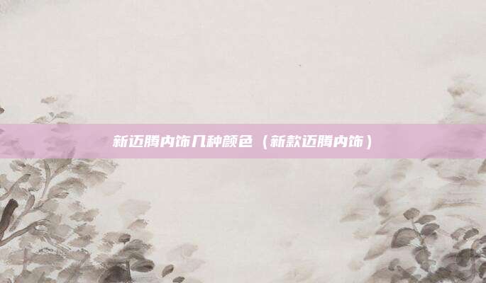新迈腾内饰几种颜色(新款迈腾内饰)