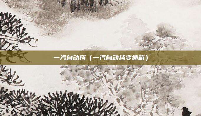 一汽自动挡（一汽自动挡变速箱）