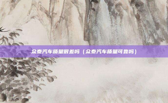众泰汽车质量很差吗(众泰汽车质量可靠吗)