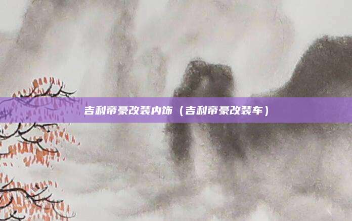 吉利帝豪改装内饰(吉利帝豪改装车)