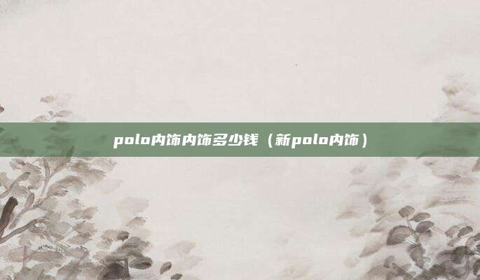 polo内饰内饰多少钱(新polo内饰)