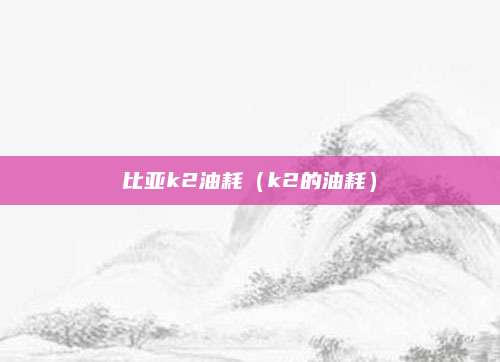 比亚k2油耗(k2的油耗)