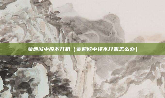 蒙迪欧中控不开机(蒙迪欧中控不开机怎么办)