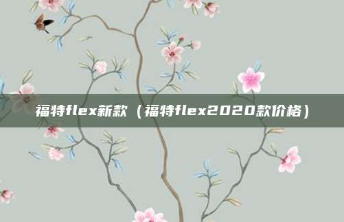 福特flex新款(福特flex2020款价格)