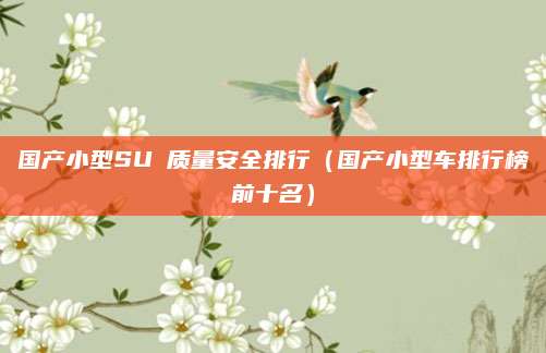国产小型SUⅤ质量安全排行（国产小型车排行榜前十名）