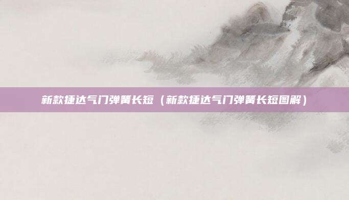 新款捷达气门弹簧长短(新款捷达气门弹簧长短图解)