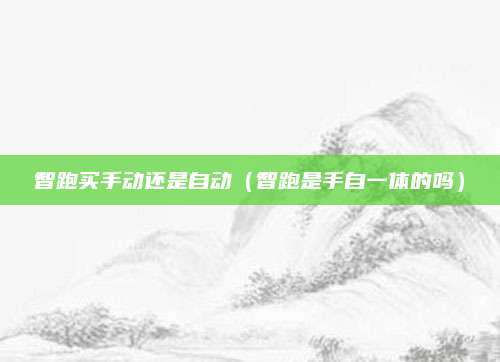 智跑买手动还是自动(智跑是手自一体的吗)