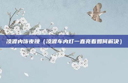 凌渡内饰夜晚(凌渡车内灯一直亮着如何解决)