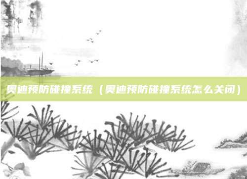 奥迪预防碰撞系统(奥迪预防碰撞系统怎么关闭)