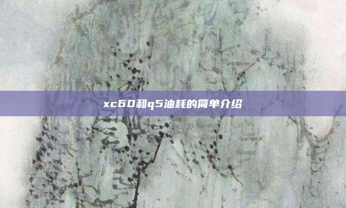 xc60和q5油耗的简单介绍