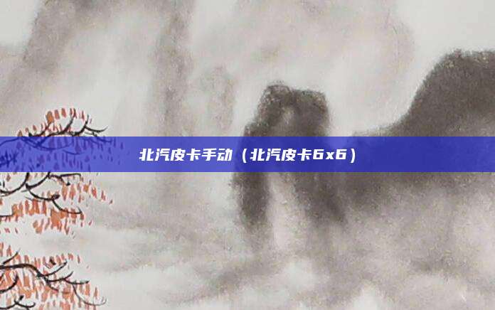 北汽皮卡手动(北汽皮卡6x6)