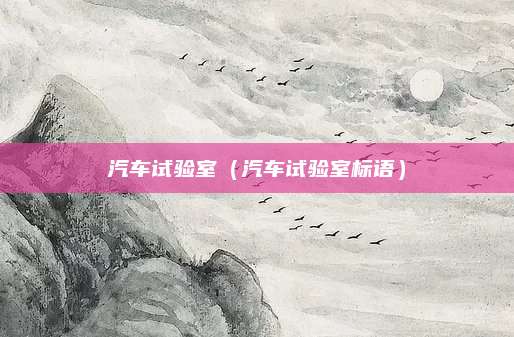 汽车试验室(汽车试验室标语)