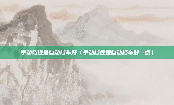 手动档还是自动档车好(手动档还是自动档车好一点)