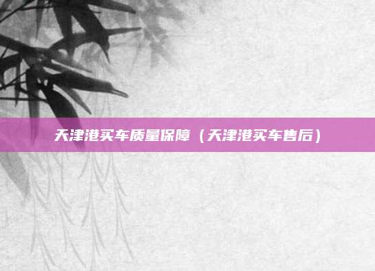 天津港买车质量保障(天津港买车售后)