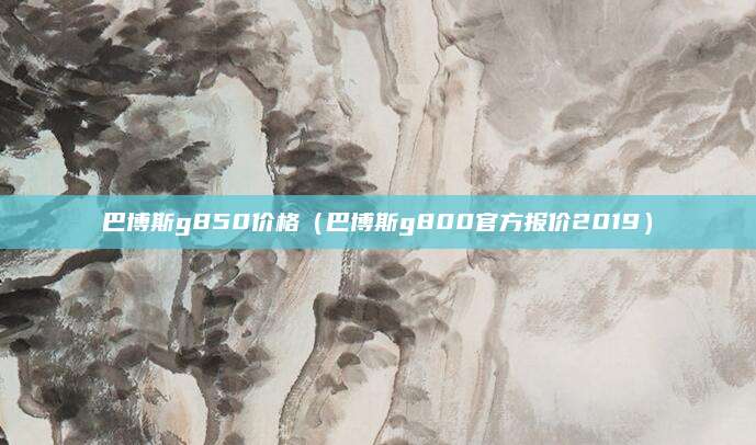 巴博斯g850价格(巴博斯g800官方报价2019)