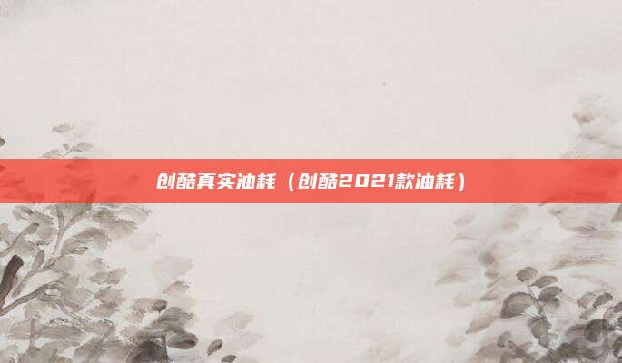 创酷真实油耗(创酷2021款油耗)