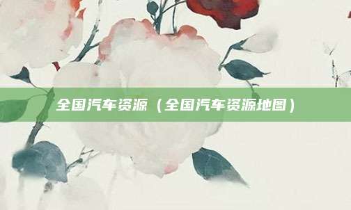 全国汽车资源(全国汽车资源地图)