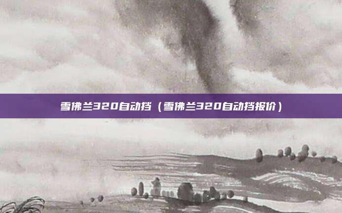 雪佛兰320自动挡(雪佛兰320自动挡报价)