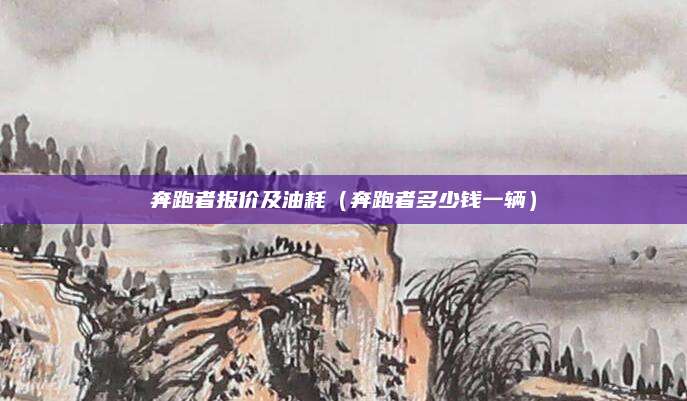 奔跑者报价及油耗(奔跑者多少钱一辆)