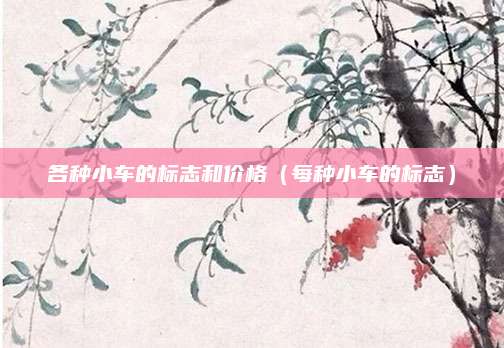 各种小车的标志和价格(每种小车的标志)