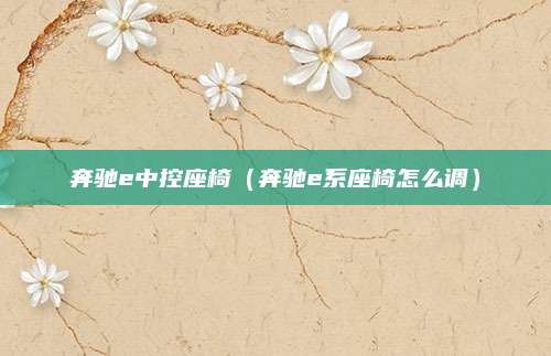奔驰e中控座椅(奔驰e系座椅怎么调)