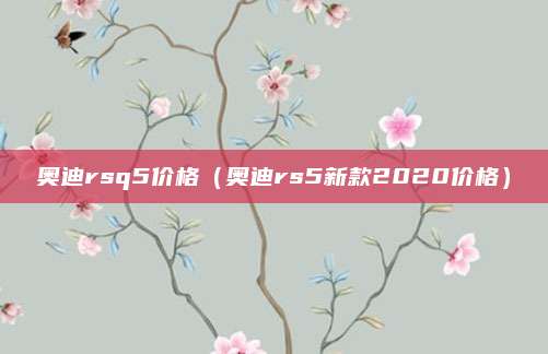奥迪rsq5价格(奥迪rs5新款2020价格)