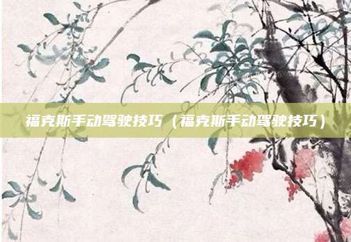 福克斯手动驾驶技巧(福克斯手动驾驶技巧)